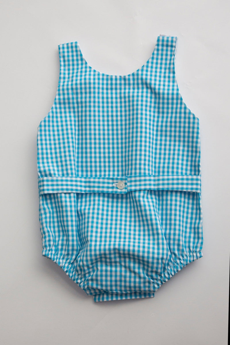 Tourquoise Gingham One-Piece