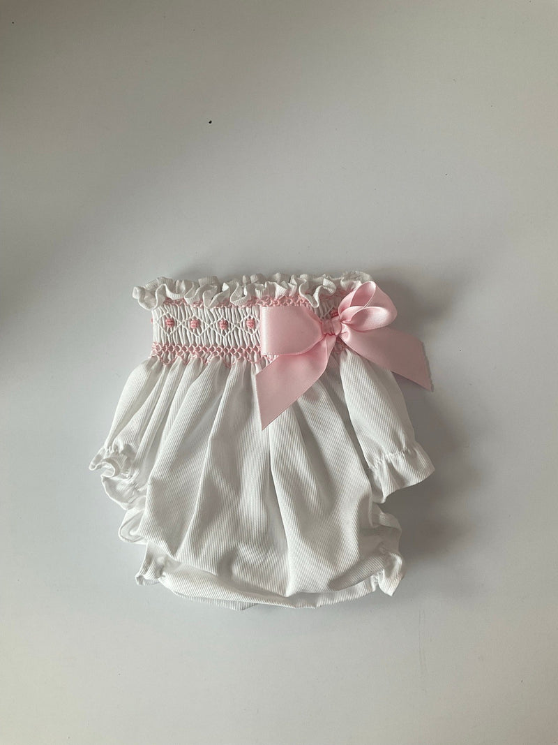 Hand-Embroidered Smocked Bloomer