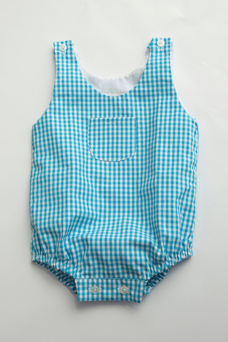Tourquoise Gingham One-Piece